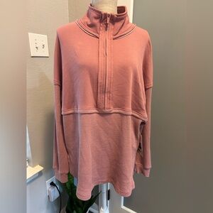 Jadelynn Brooke Dusty Rose Cowl Neck Sweater